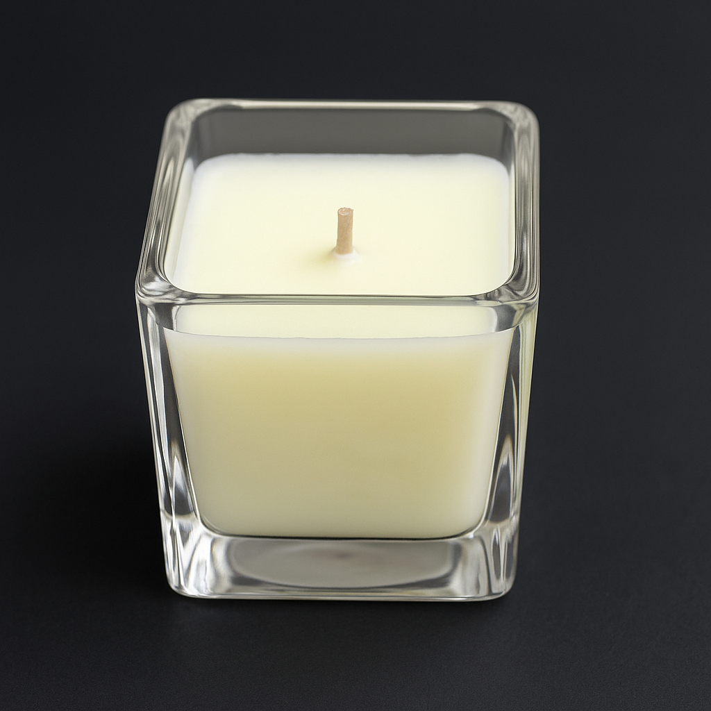 Bougie en pot carré