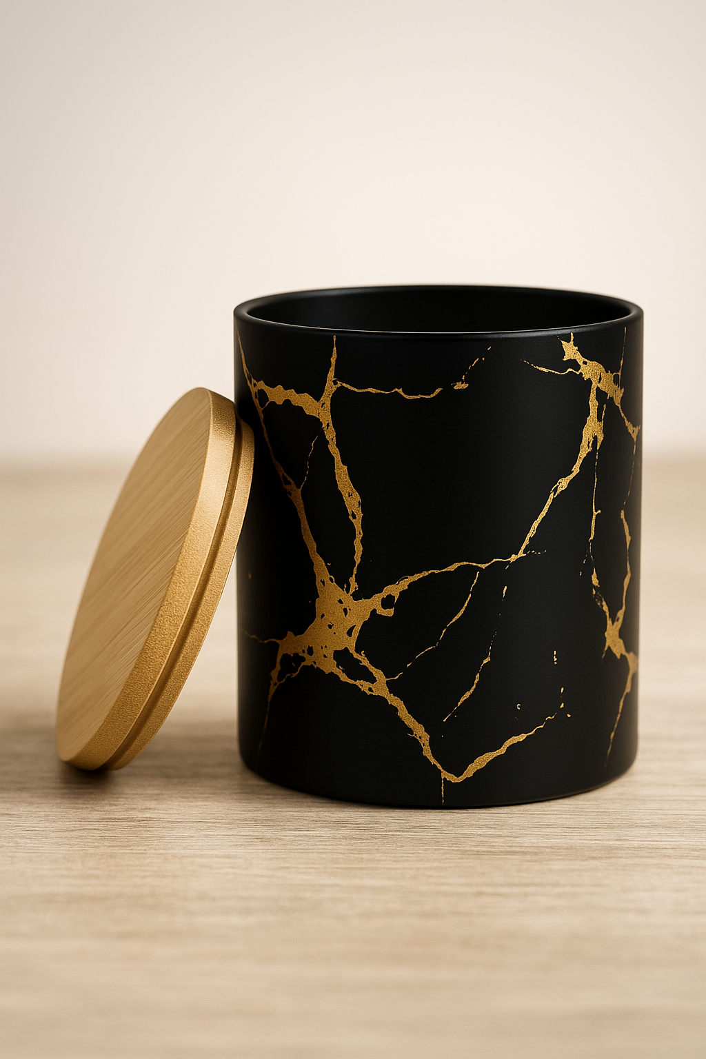 Bougie noire & dorée